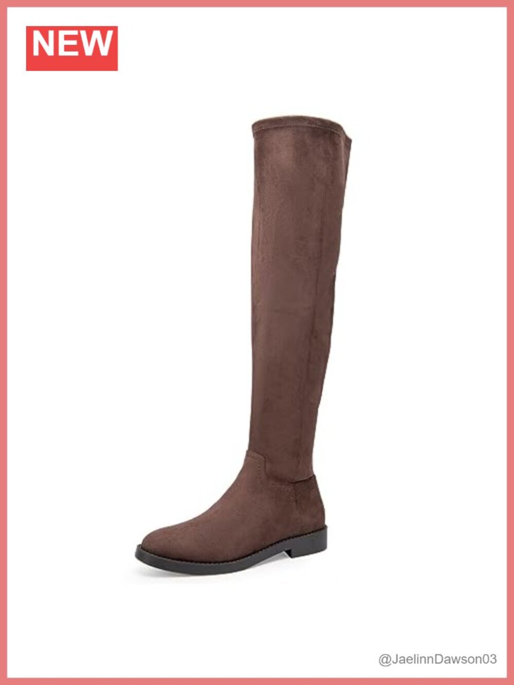 Over-the-Knee Boots Faux Suede Low Heel Zip Closure